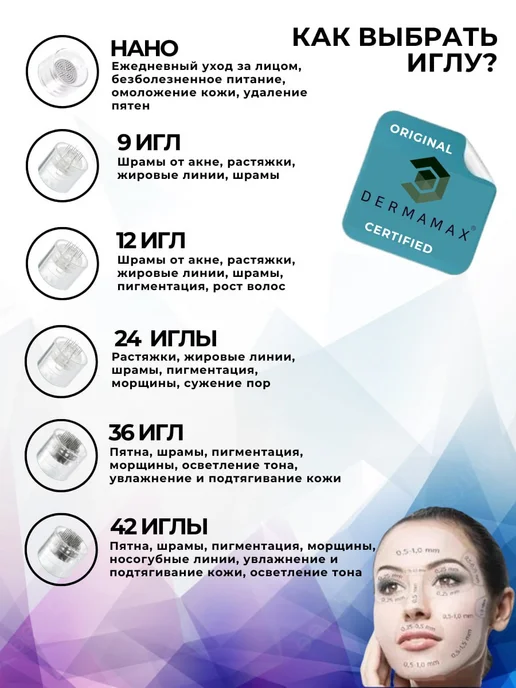 DERMAMAX Картридж 9 игл для мезопена белый байонет, 10 шт, 10 шт, фото 7