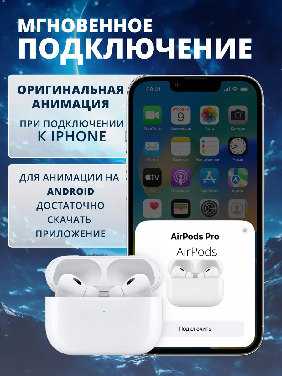 Беспроводные наушники вкладыши для iphone android Air Beats Pro 190846400  купить за 816 ₽ в интернет-магазине Wildberries