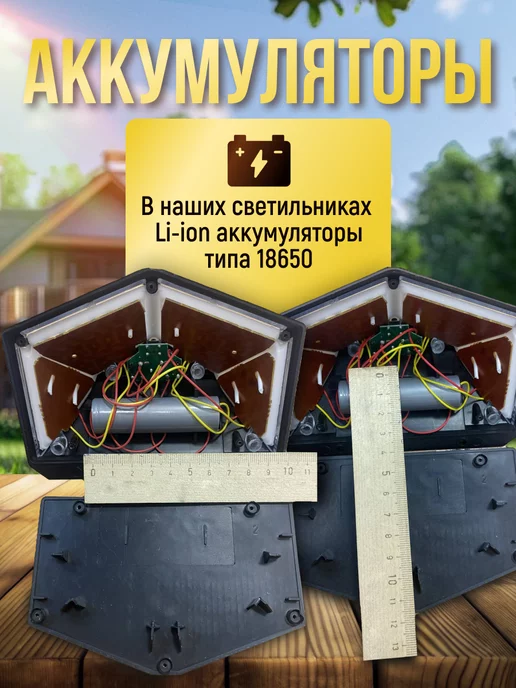 Sunlightfine Светильники на солнечной батарее с датчиком движения, черный, фото 7