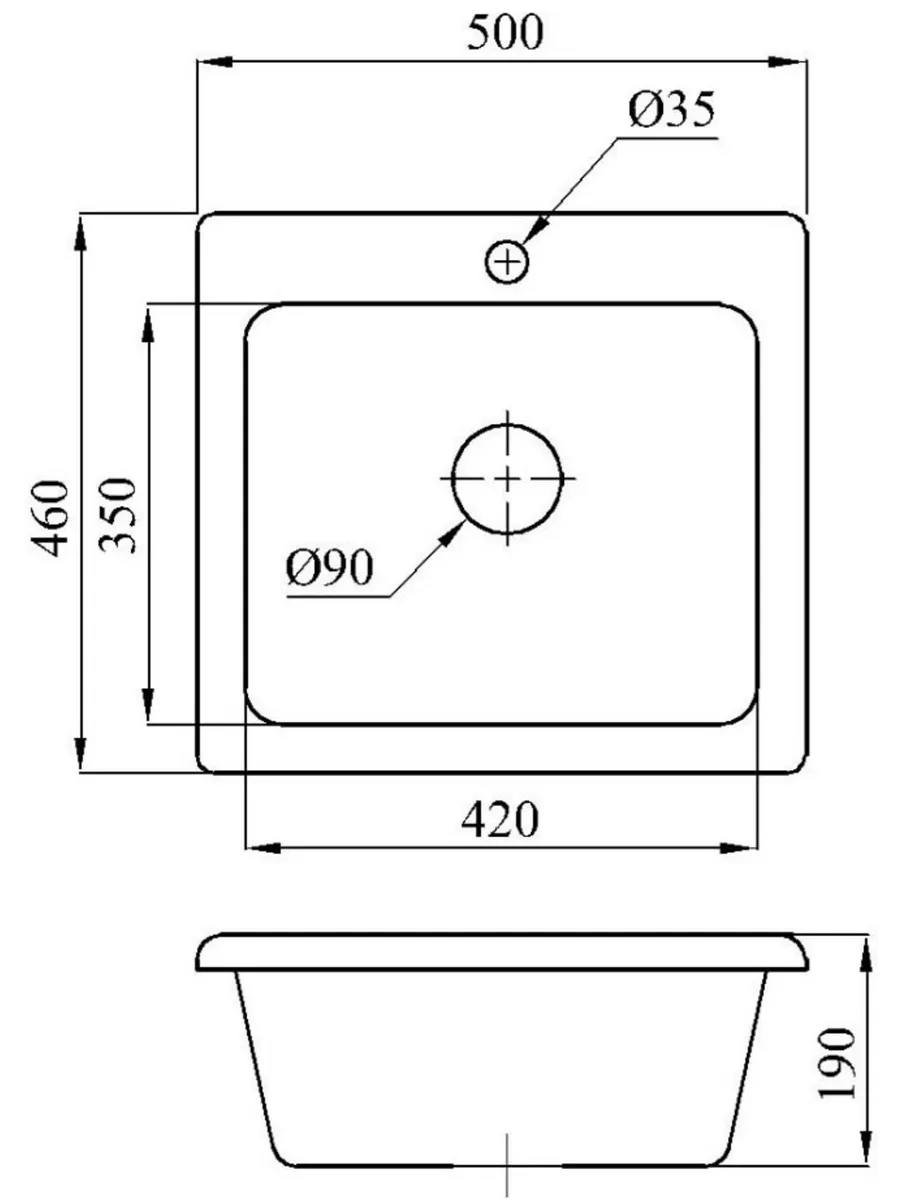 Мойка из искусственного камня Solo песочный (AV500460SSNA) AV Engineering  190859766 купить в интернет-магазине Wildberries