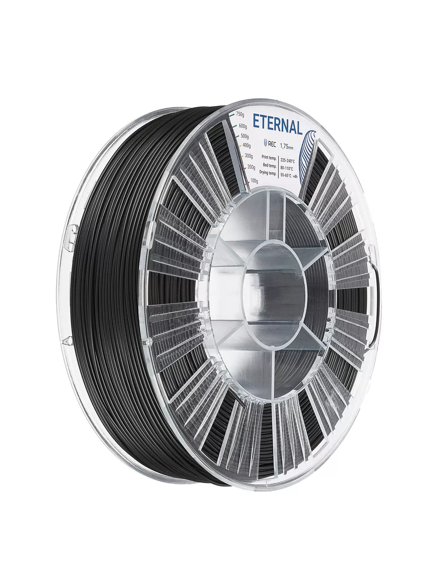 ETERNAL пластик для 3D-печати 1.75мм, 750 г, 290 м, черный