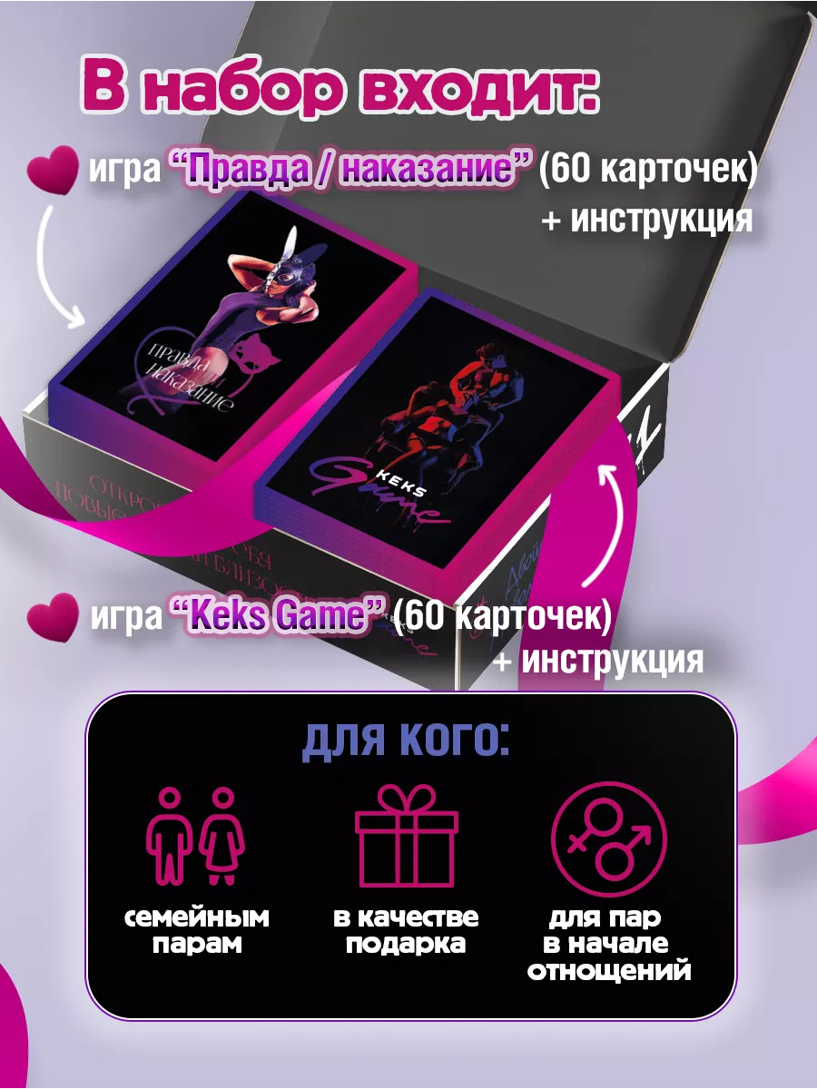 Секс игра 18+ набор 2в1 Keksgame - Кекс игра 190876634 купить за 714 ₽ в  интернет-магазине Wildberries