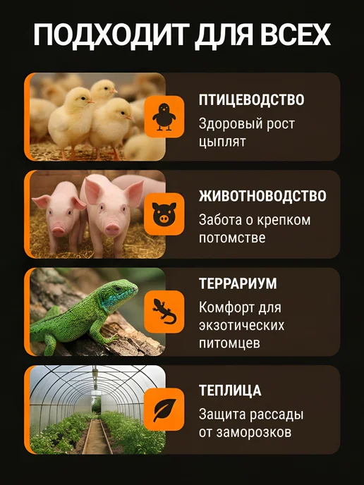 КЭЛЗ. Инфракрасная лампа для обогрева содержания птиц животных кур, красный, фото 3