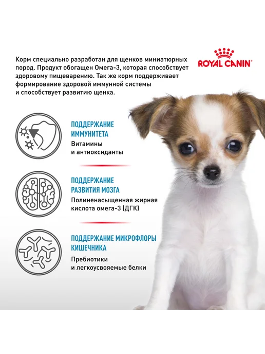 Сухой корм Royal canin для собак, мелкие, щенки, курица, 0,5 кг, фото 2