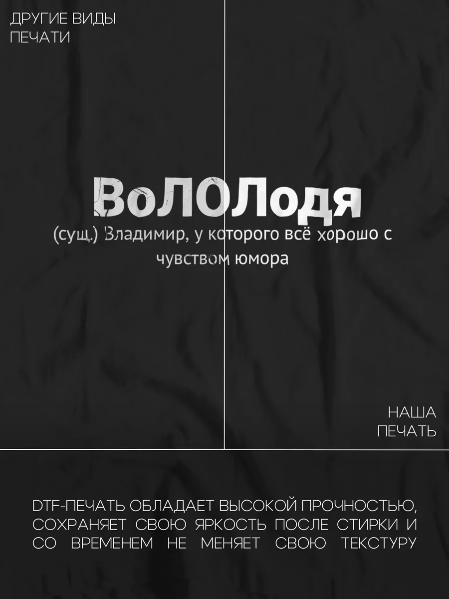 Именная футболка с именем Владимир Принтоман 190924768 купить за 661 ₽ в  интернет-магазине Wildberries