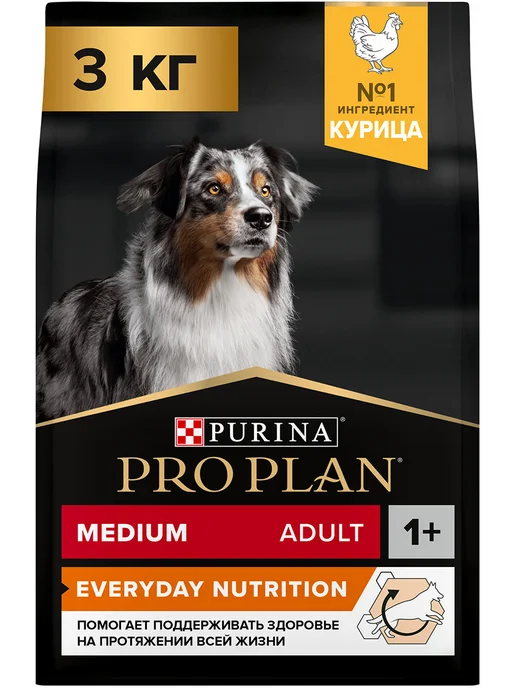 Сухой корм PRO PLAN Everyday Nutrition для собак, средние, курица, 3 кг, фото 2