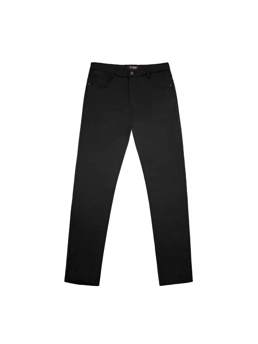 Yuke jeans Брюки школьные черные, черный, фото 5