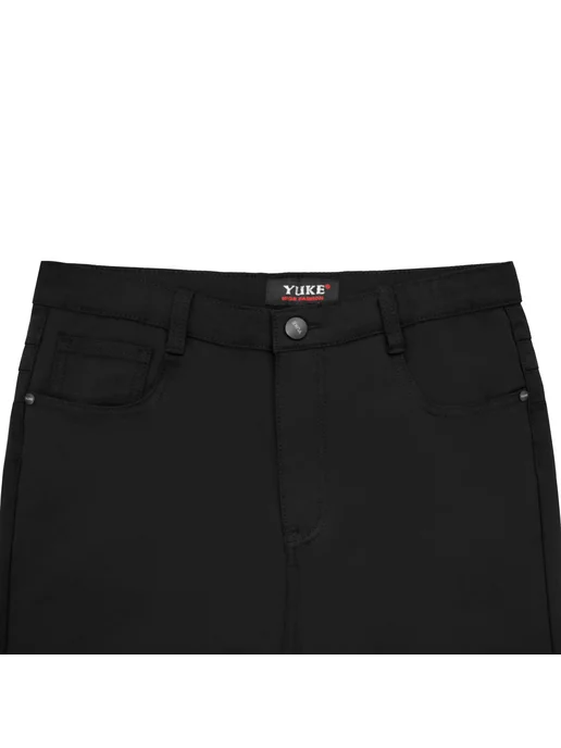 Yuke jeans Брюки школьные черные, черный, фото 6