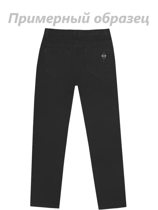 Yuke jeans Брюки в школу из плащевой ткани, черный, фото 4