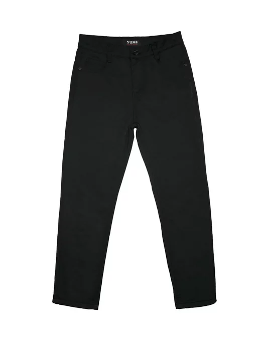 Yuke jeans Брюки в школу из плащевой ткани, черный, фото 5