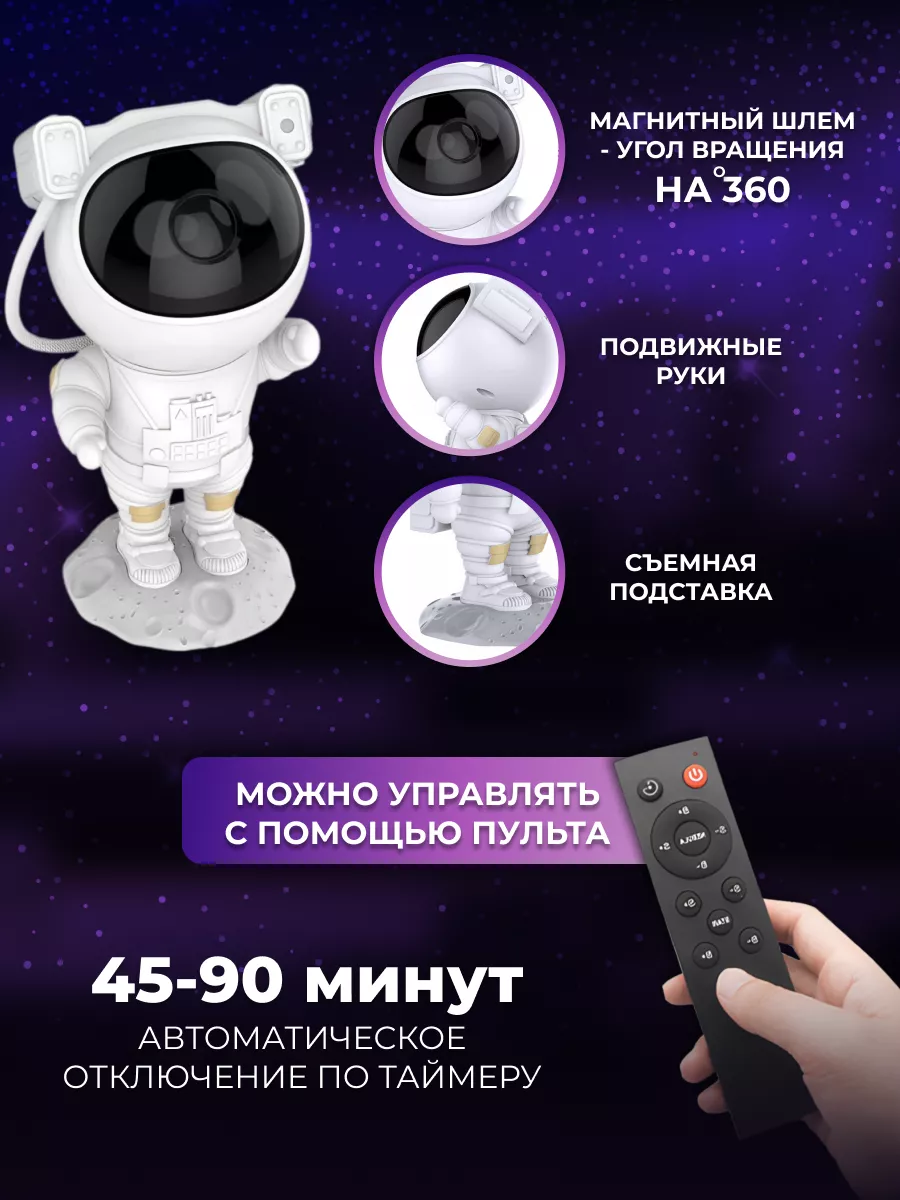 Ночник звездное небо Космонавт RG pro 191005106 купить за 922 ₽ в  интернет-магазине Wildberries