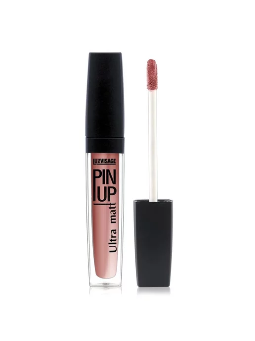 LUXVISAGE Блеск для губ PIN-UP ultra matt, тон 18 CREAM PRALINE