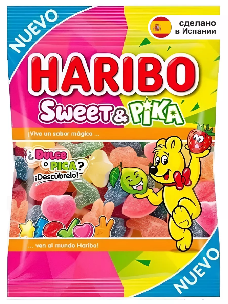 Мармелад мишки sweet & pika (сладкое и кислое) 100г. Haribo 191106387  купить за 176 ₽ в интернет-магазине Wildberries