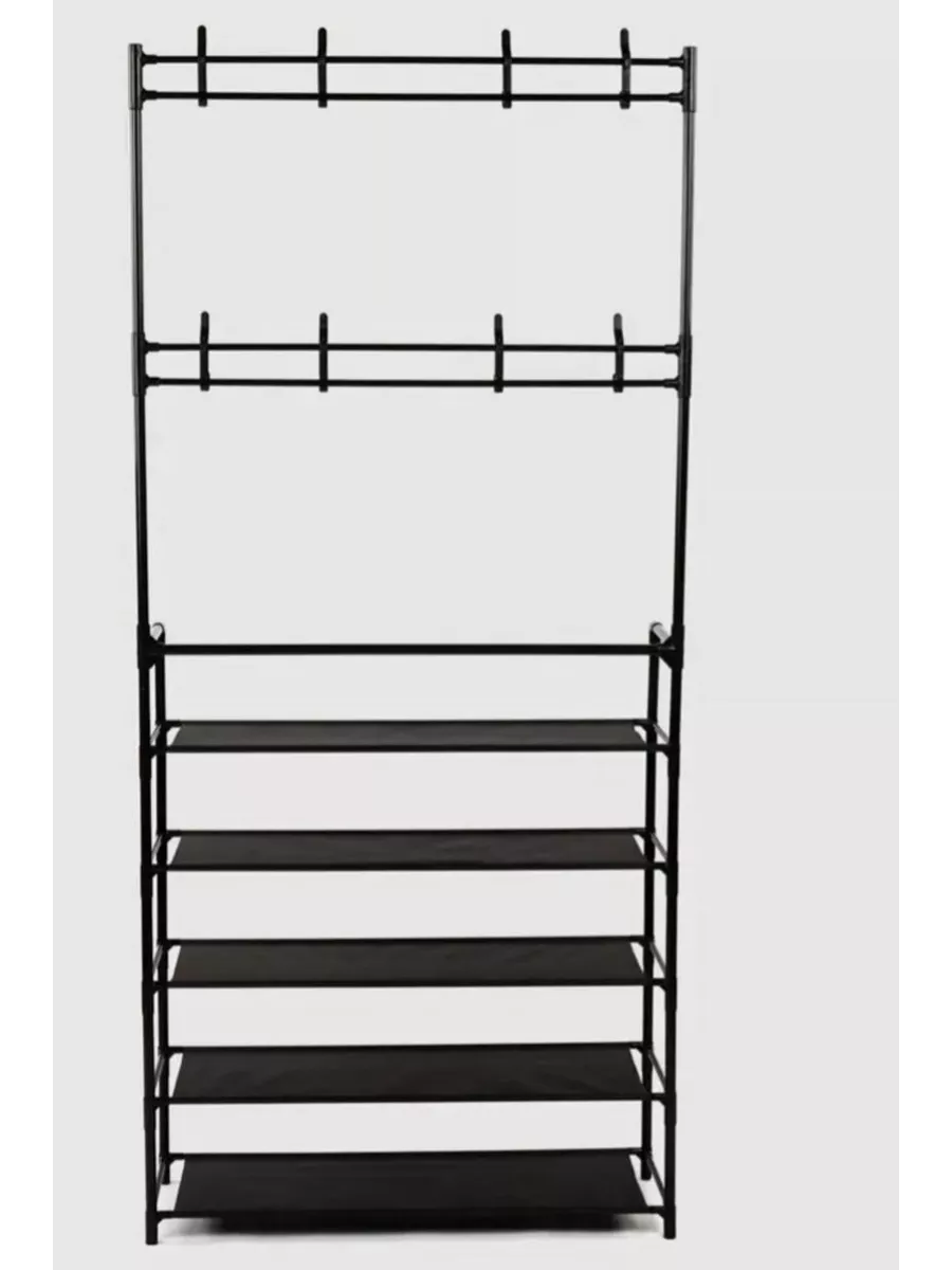 Металлический стеллаж для одежды с вешалом