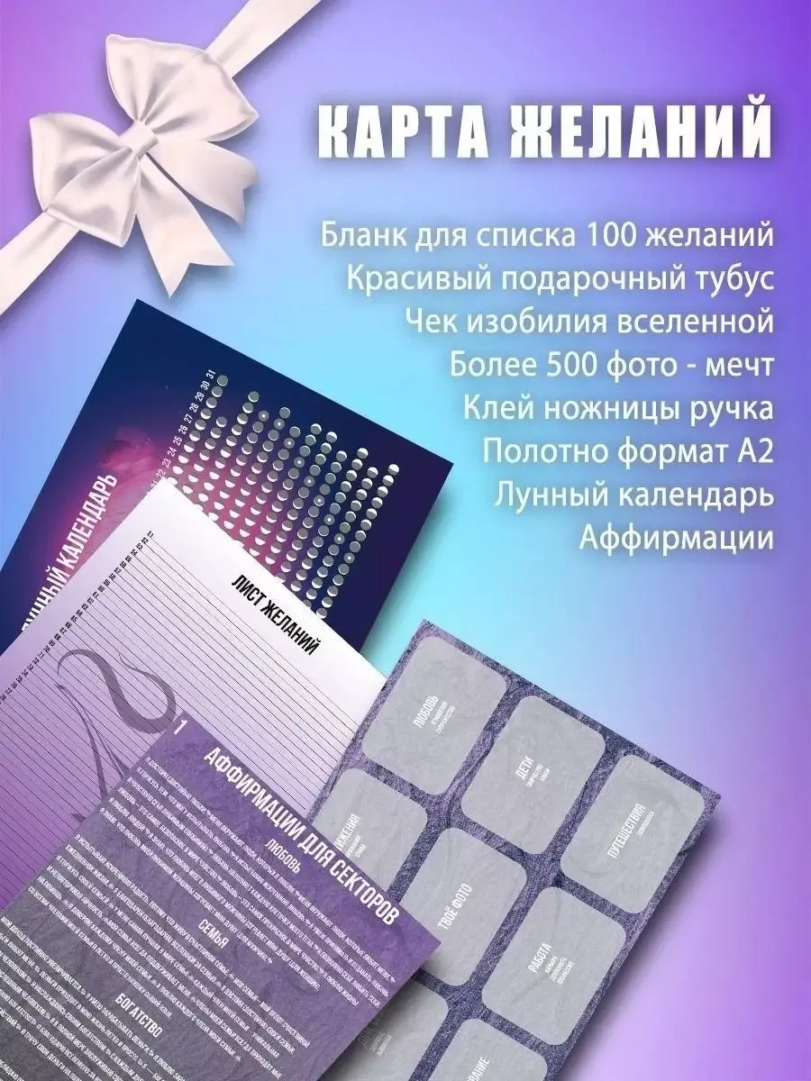 Карта желаний в тубусе на НОВЫЙ 2024 год подарочная Подарок 191113436  купить за 736 ₽ в интернет-магазине Wildberries