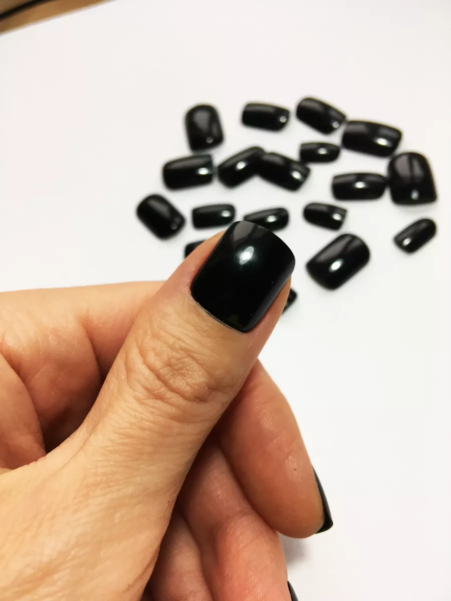 Наращивание ногтей черный дизайн (76 фото)