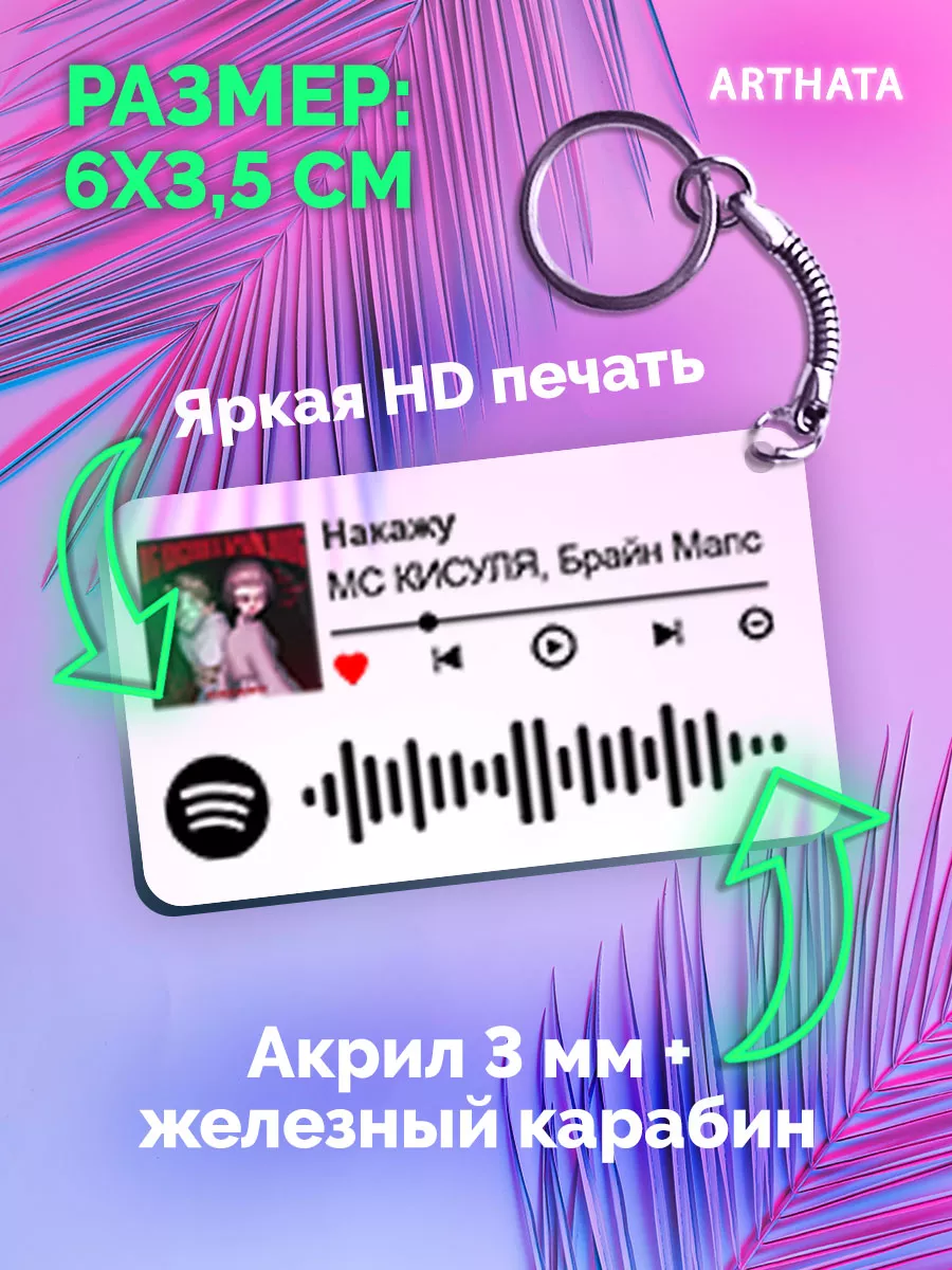 Спотифай Брелок МС КИСУЛЯ Брайн Мапс - Накажу Arthata-spotify постер  Спотифай постер 191223862 купить за 267 ₽ в интернет-магазине Wildberries