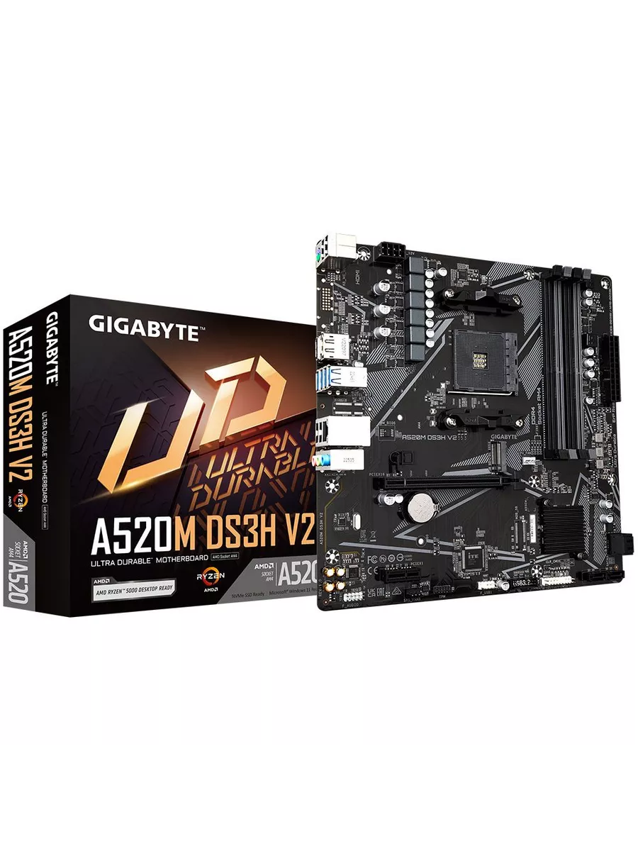 Материнская плата A520M DS3H V2, AM4, Micro ATX