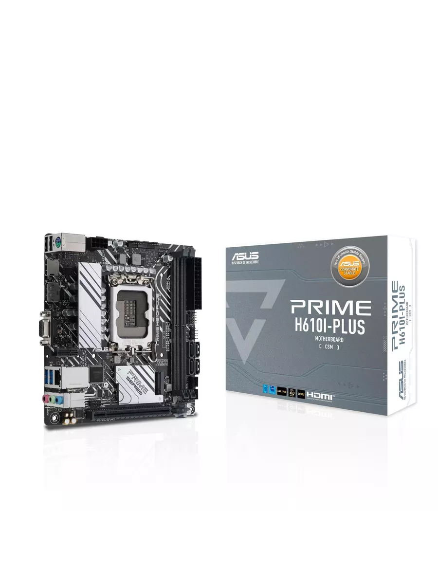 Asus Материнская плата PRIME H610I-PLUS-CSM, LGA1700, Mini-ITX