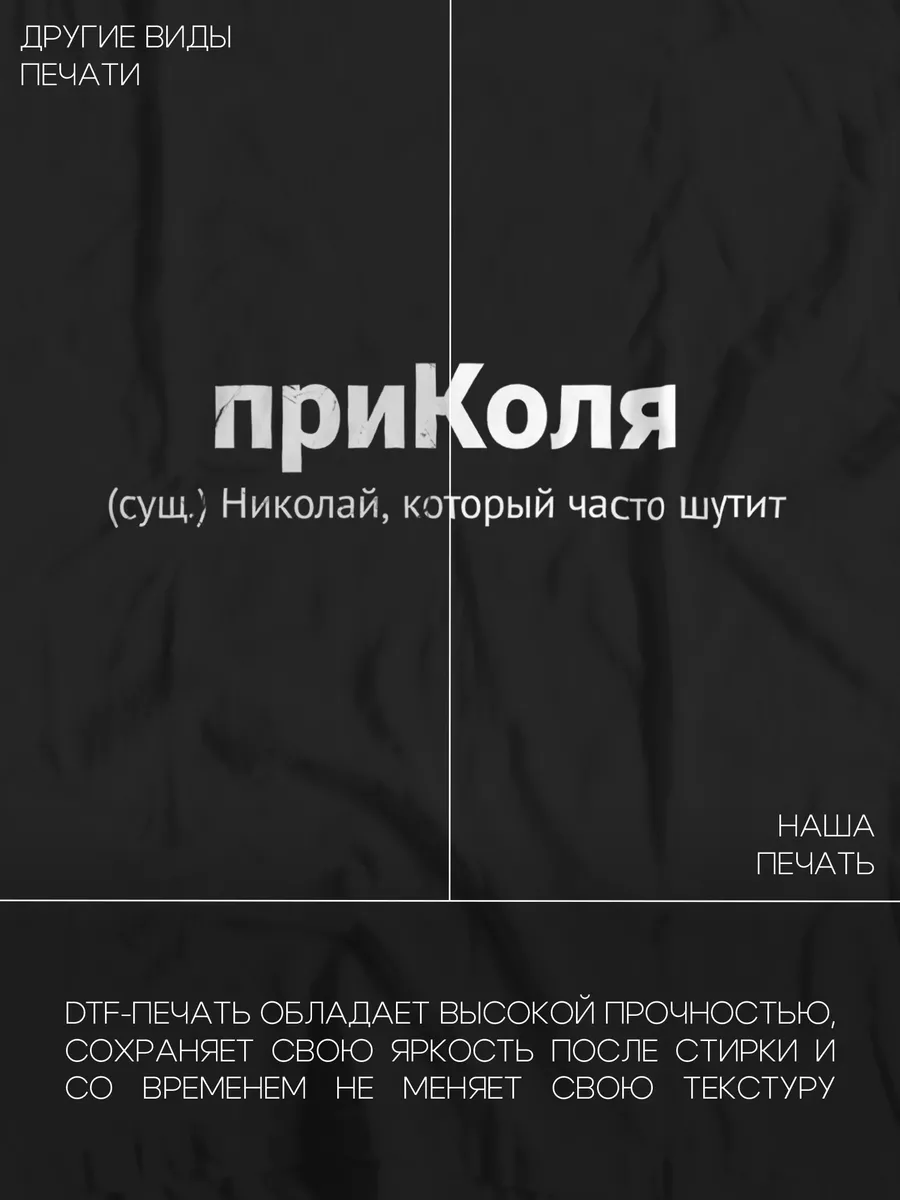 Именная футболка с именем Николай Принтоман 191355751 купить за 957 ₽ в  интернет-магазине Wildberries