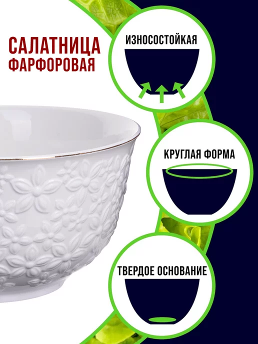 Набор тарелок 6 шт 1300 мл - фото 3