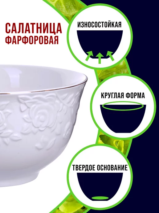 Набор тарелок 6 шт 800 мл - фото 3