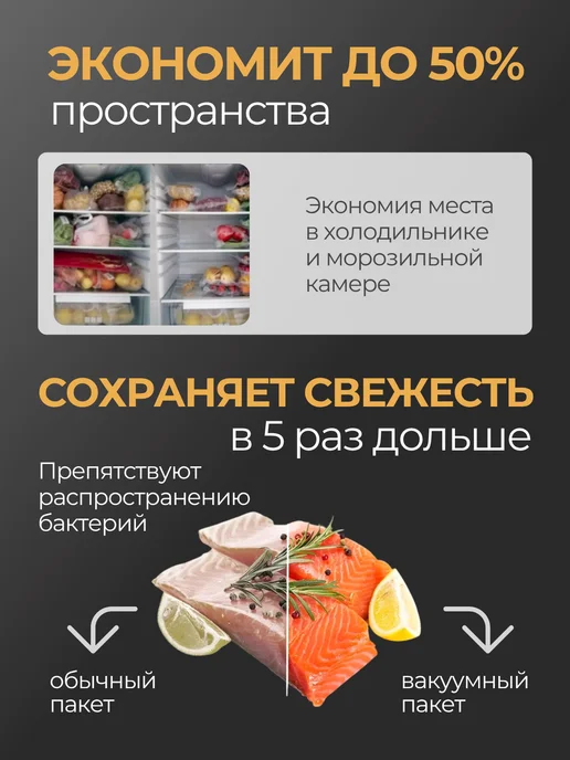 KIMA home Пакеты для вакууматора рифленые рулоны, 12x1500 см, фото 5