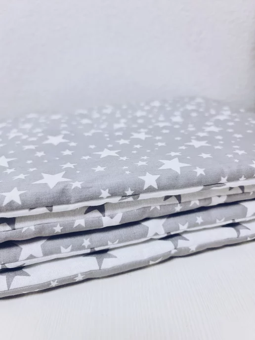 BABYTEX5 Одеяло-плед 70*95 см стеганое серый звездопад 2, 70x95 см, фото 2