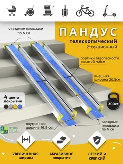 Пандус телескопический 2-секционный Антислип 140 см РЕТАЙЛ 191498541 купить за 11 453 ₽ в интернет-магазине Wildberries