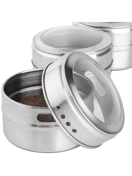 Набор для специй на подставке нержавейка 3 шт - фото 6