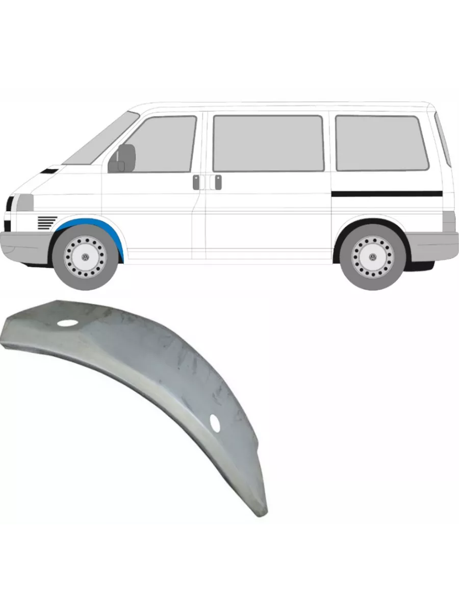 Ремкомплект левой внутренней арки Volkswagen Transporter T4 POLCAR  191647609 купить за 4 042 ₽ в интернет-магазине Wildberries