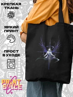 Сумка Шоппер с принтом Всеведущий читатель Print & Spice 191660305 купить за 519 ₽ в интернет-магазине Wildberries