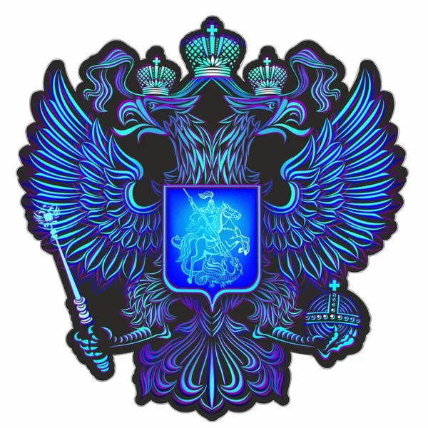 Наклейка на авто «Герб России» 10х10 см
