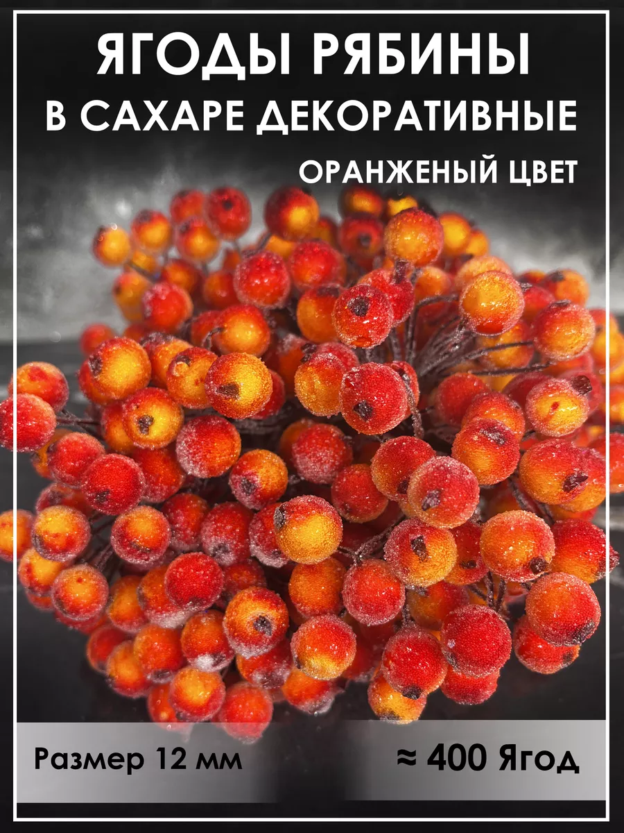 Сахарные ягоды рябины в...
