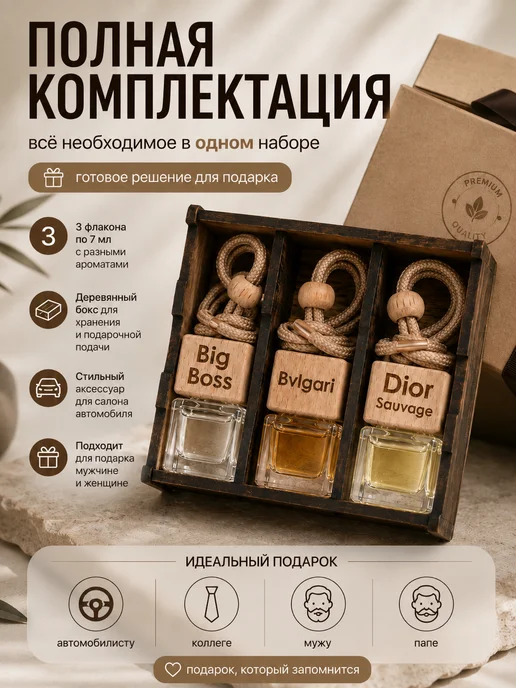 AromaticNN Подарочный набор ароматизаторов в машину, вариант, фото 5