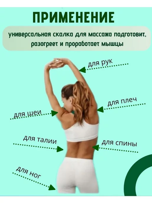 Твой массажёр Массажер скалка для тела, черный, фото 3