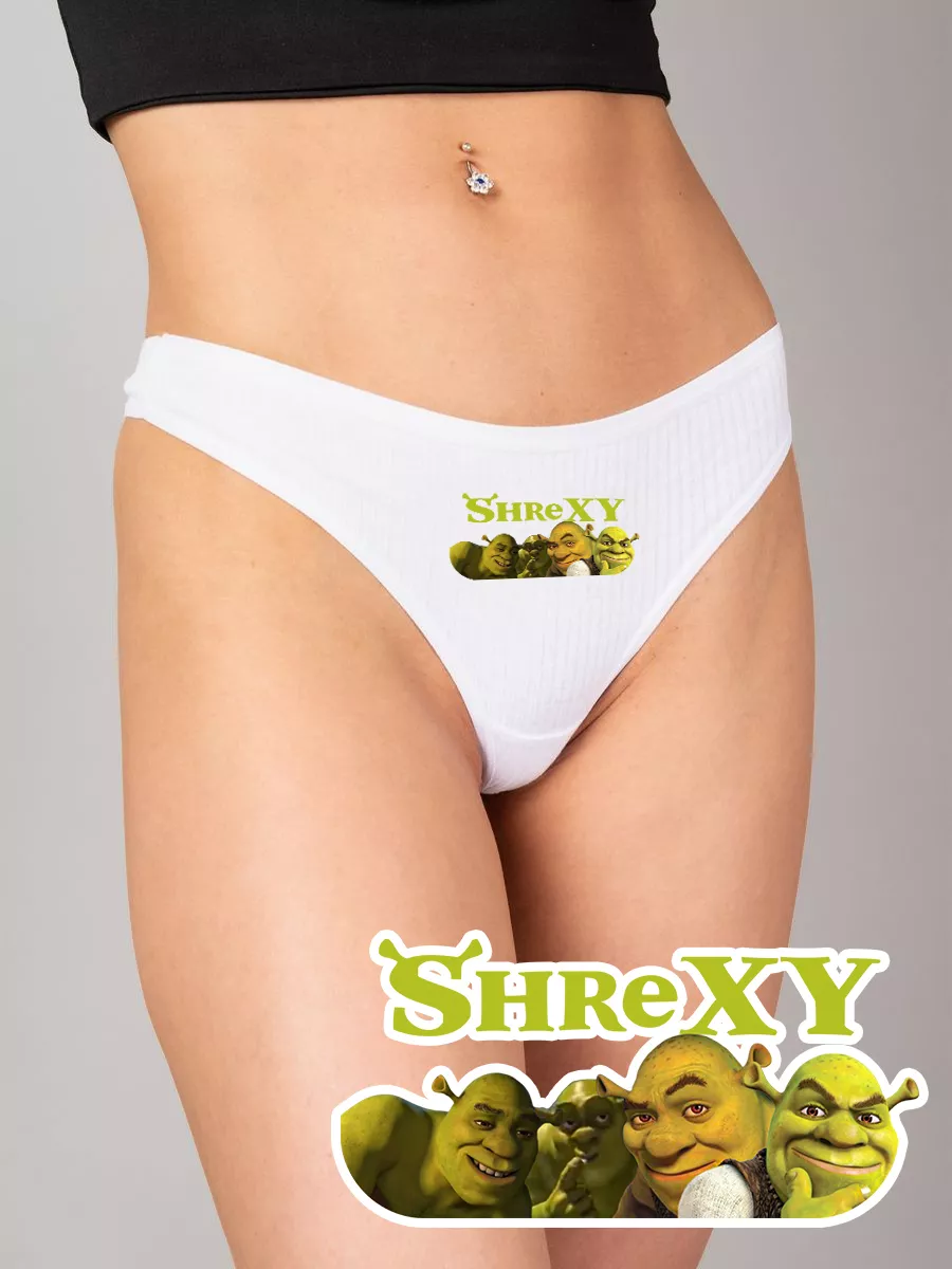 Трусы стринги со шреком шрекси shrexy Cute ARTs 191859680 купить за 264 ₽ в  интернет-магазине Wildberries