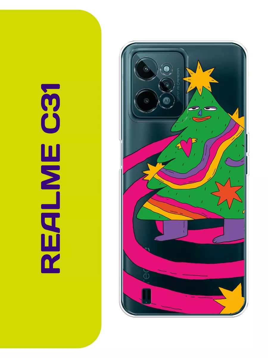 Новогодний чехол на Realme C31 Realme 191923966 купить за 369 ₽ в  интернет-магазине Wildberries