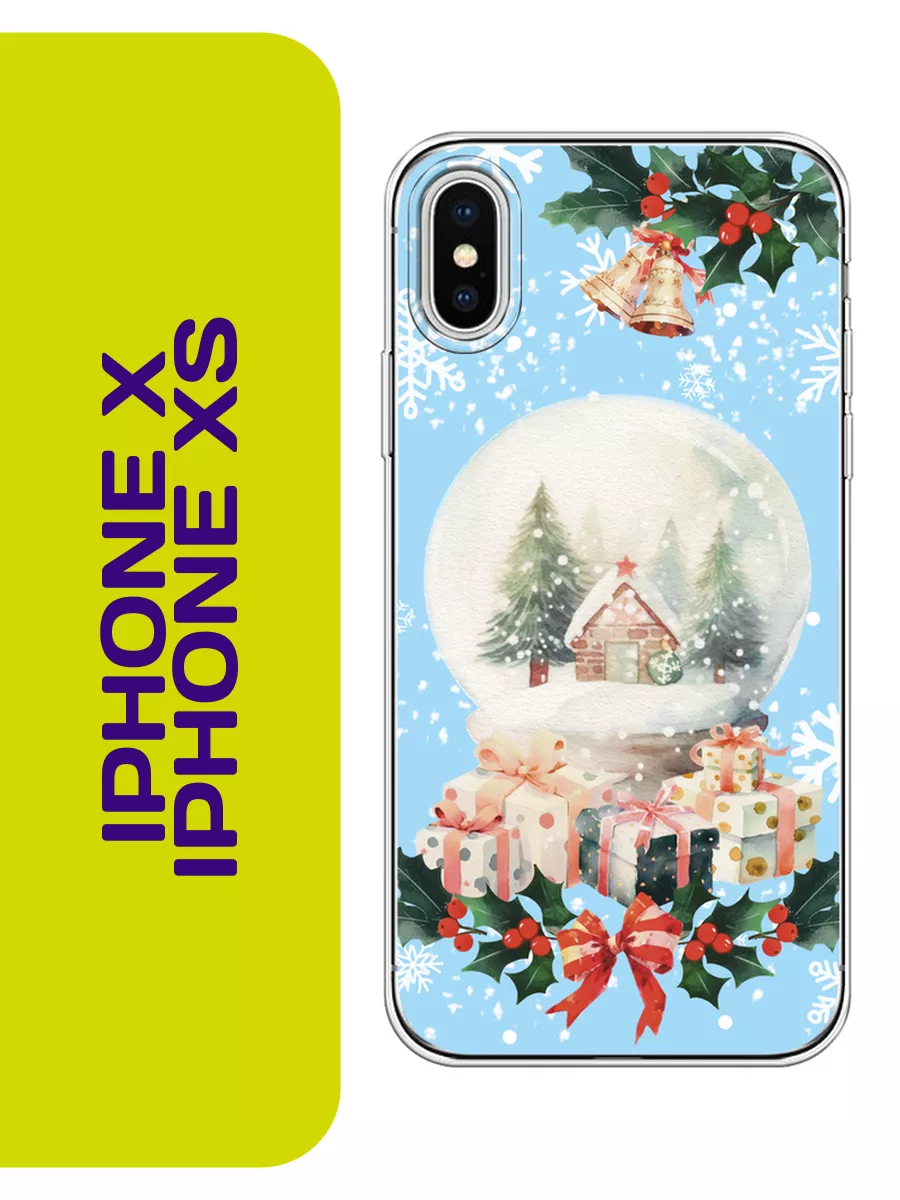 Новогодний чехол на iPhone X / iPhone XS Ronnie 191928949 купить за 369 ₽ в  интернет-магазине Wildberries