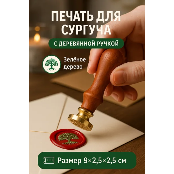 Печать для сургуча «Зелёное дерево»